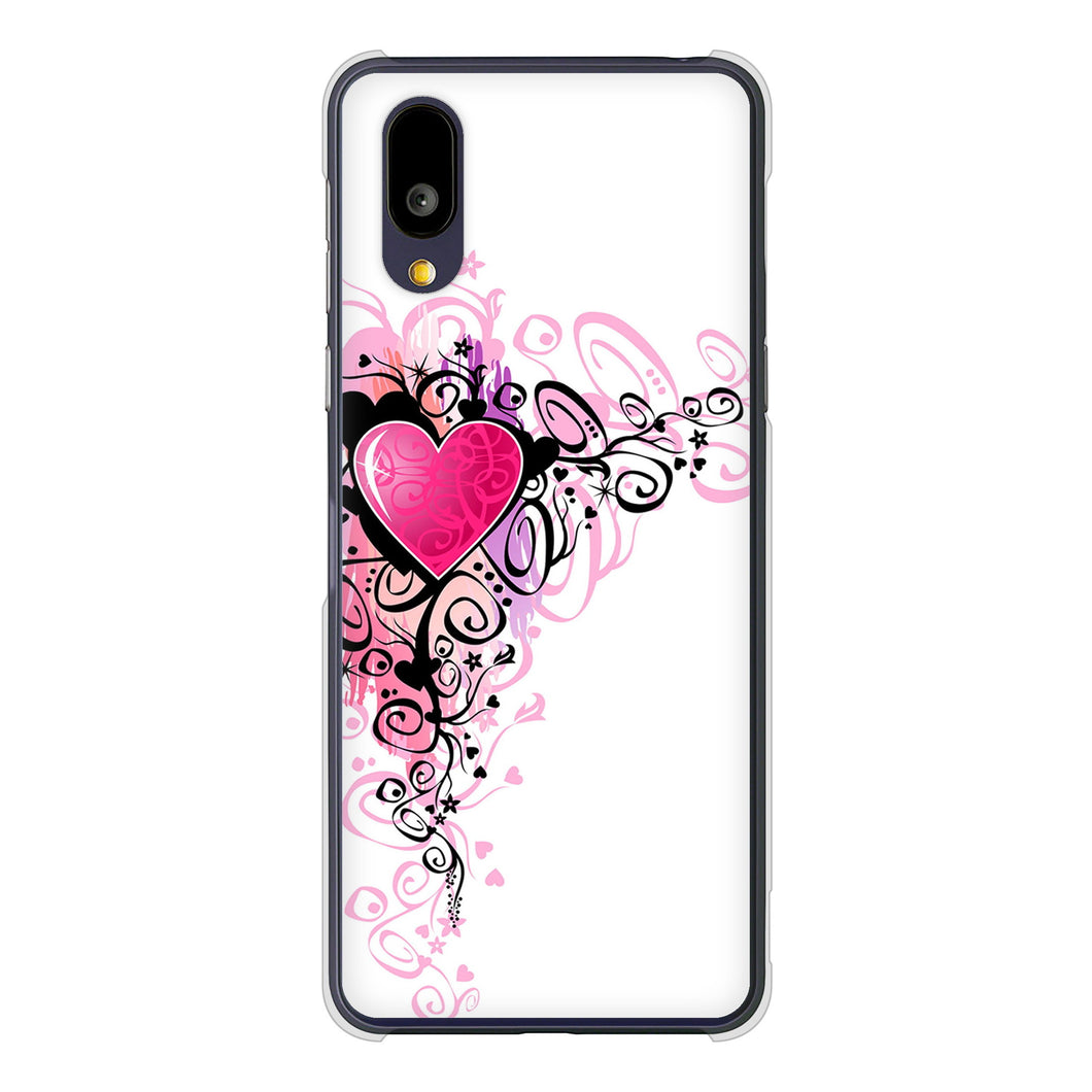 BASIO active2 SHG12 au 高画質仕上げ 背面印刷 ハードケースきらめきハート