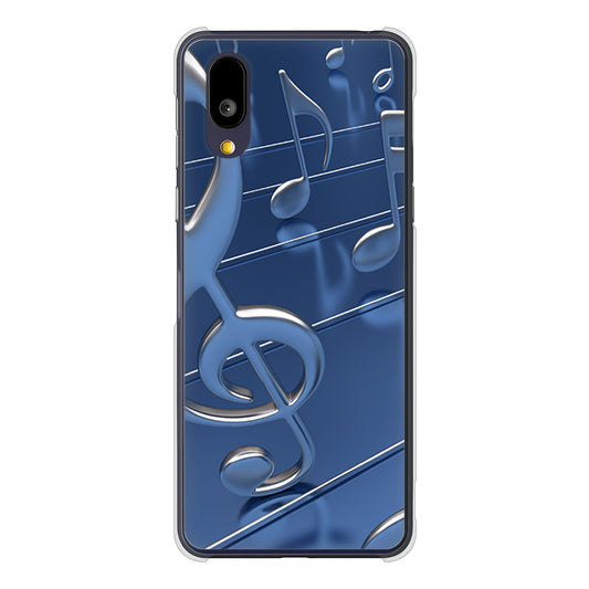 BASIO active2 SHG12 au 高画質仕上げ 背面印刷 ハードケース音符