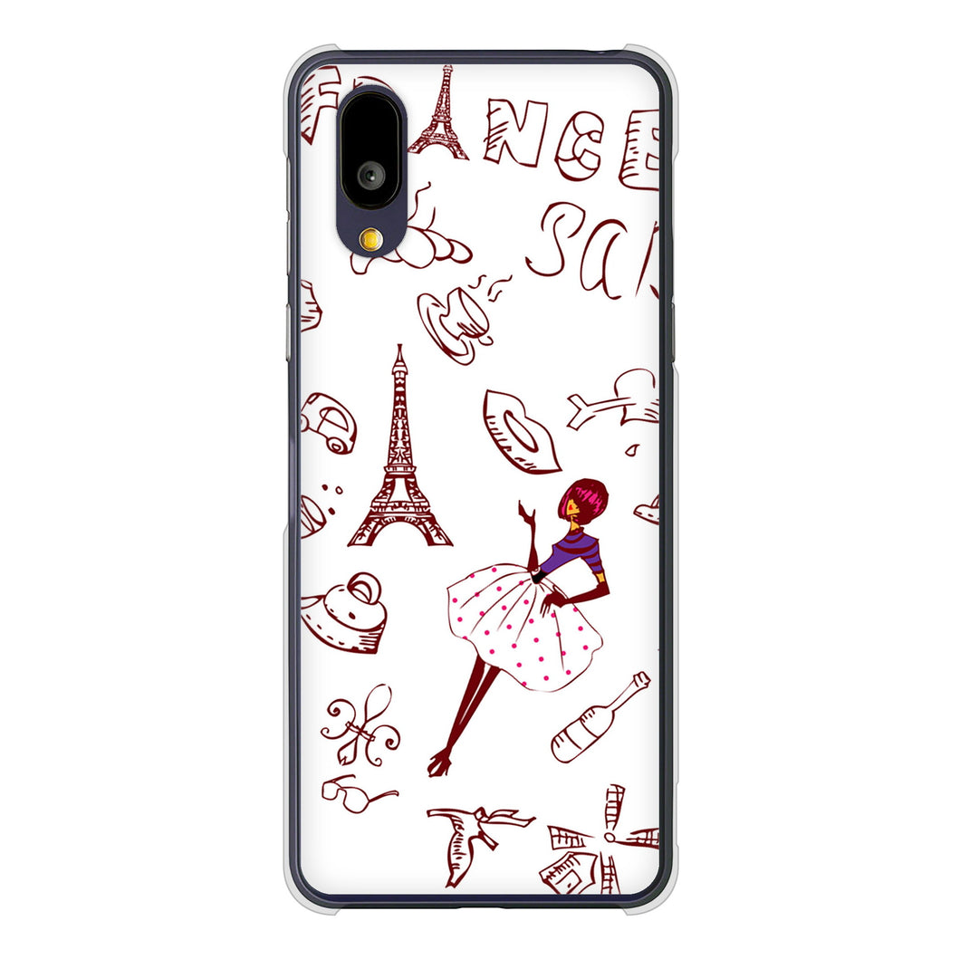 BASIO active2 SHG12 au 高画質仕上げ 背面印刷 ハードケースLOVE フランス