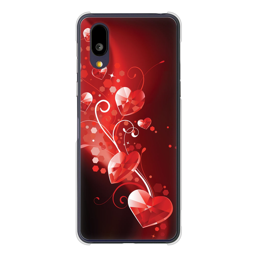 BASIO active2 SHG12 au 高画質仕上げ 背面印刷 ハードケースきらめきハート