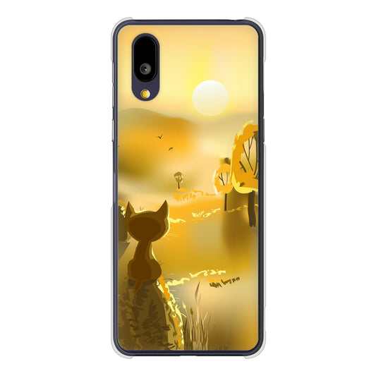 BASIO active2 SHG12 au 高画質仕上げ 背面印刷 ハードケース 【400 たそがれの猫】