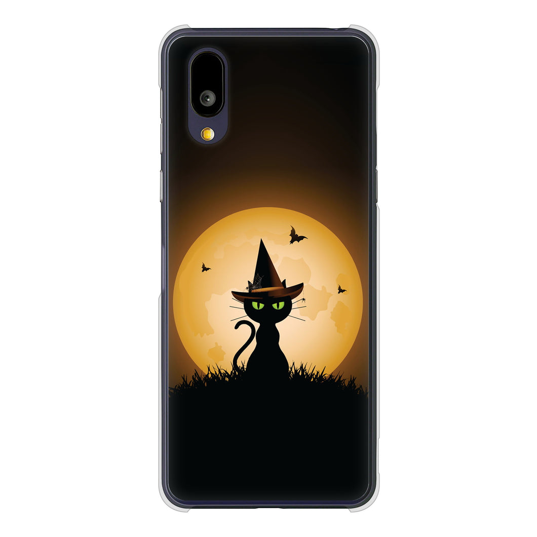 BASIO active2 SHG12 au 高画質仕上げ 背面印刷 ハードケース夜とネコ