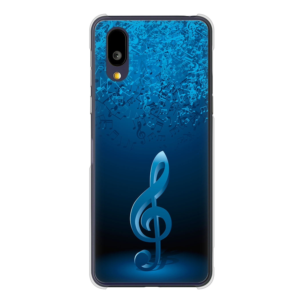 BASIO active2 SHG12 au 高画質仕上げ 背面印刷 ハードケース音符