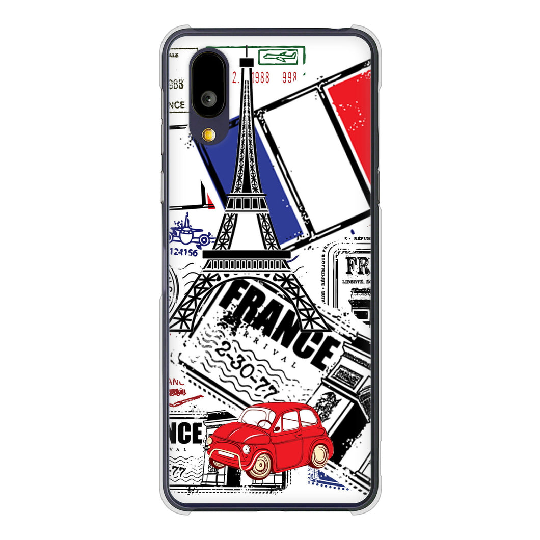 BASIO active2 SHG12 au 高画質仕上げ 背面印刷 ハードケースLOVE フランス