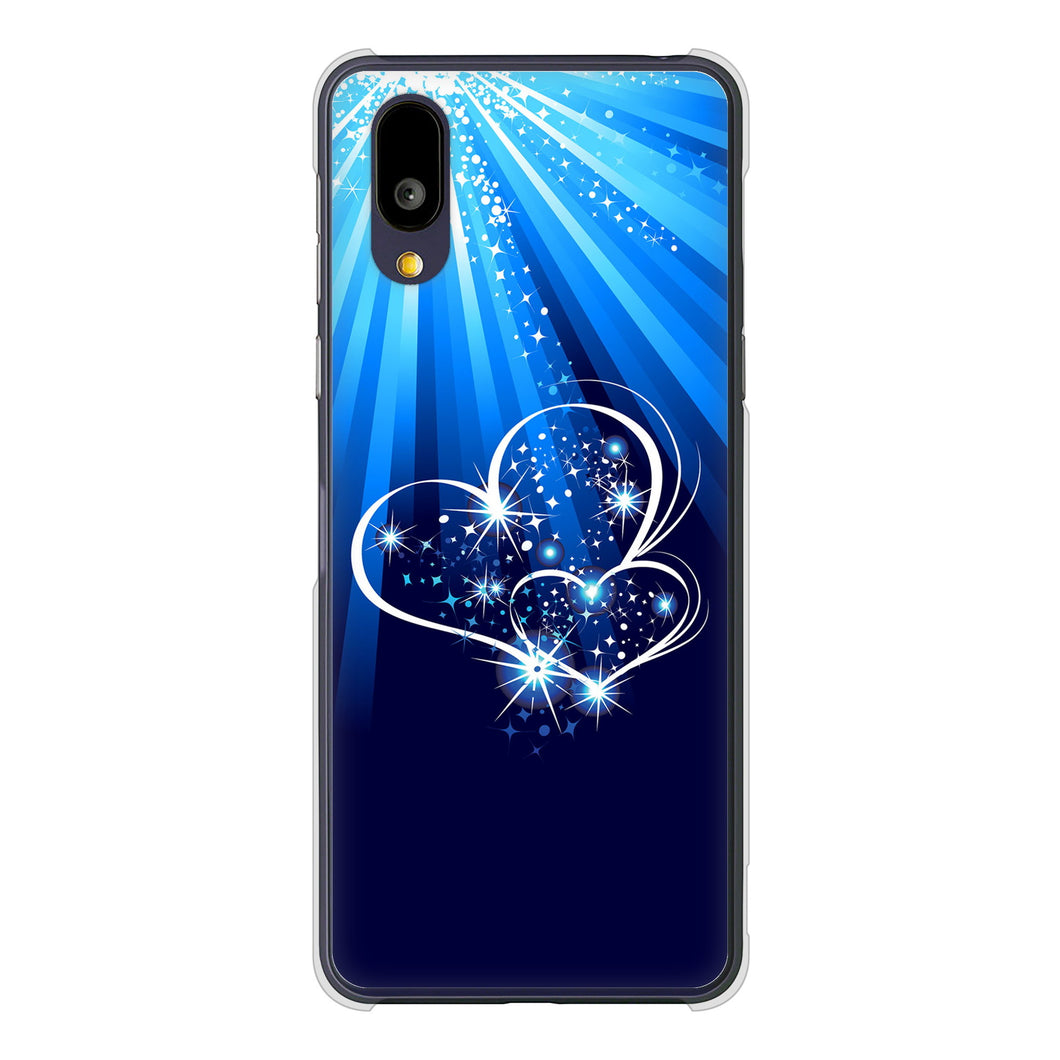 BASIO active2 SHG12 au 高画質仕上げ 背面印刷 ハードケースきらめきハート