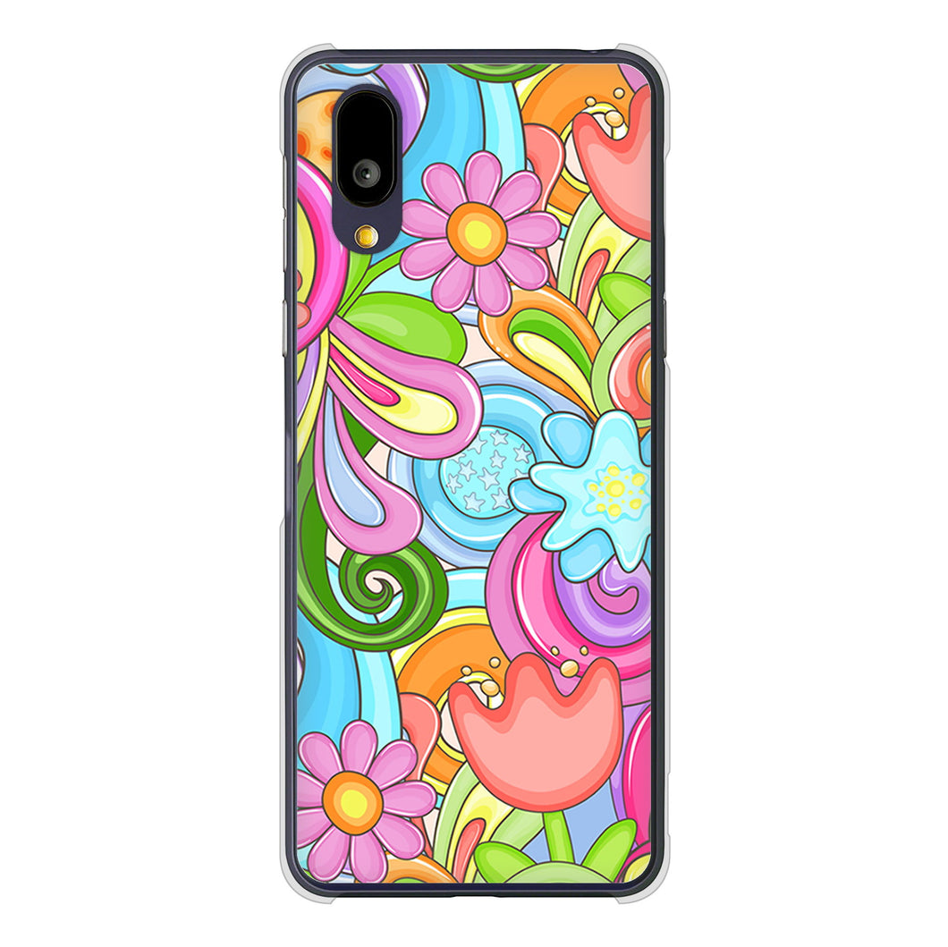 BASIO active2 SHG12 au 高画質仕上げ 背面印刷 ハードケース 【713 ミラクルフラワー】