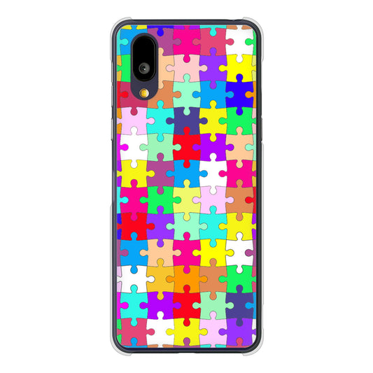 BASIO active2 SHG12 au 高画質仕上げ 背面印刷 ハードケース 【727 カラフルパズル】