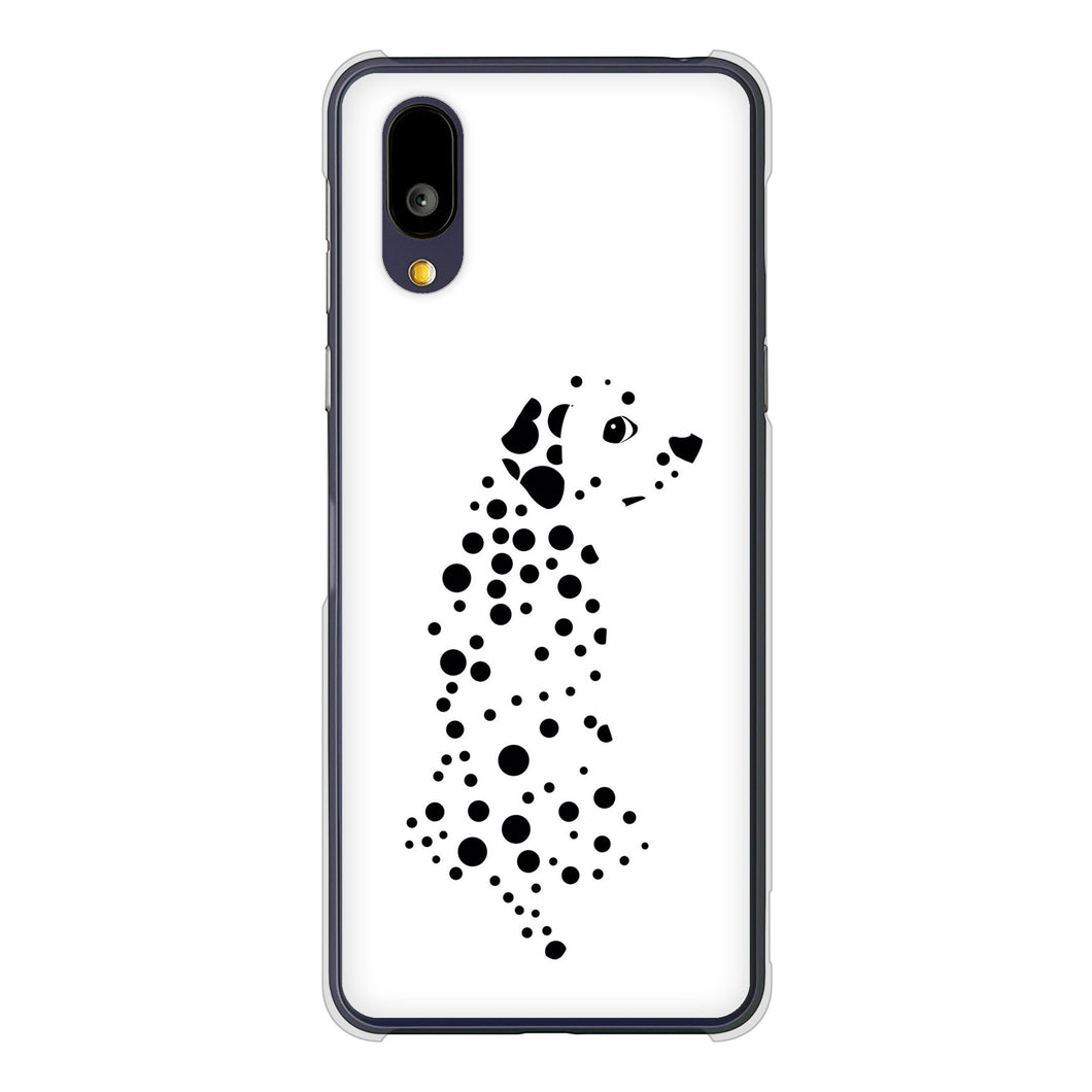 BASIO active2 SHG12 au 高画質仕上げ 背面印刷 ハードケース 【1038 振り向くダルメシアン(WH)】