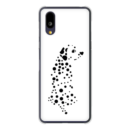 BASIO active2 SHG12 au 高画質仕上げ 背面印刷 ハードケース 【1038 振り向くダルメシアン(WH)】