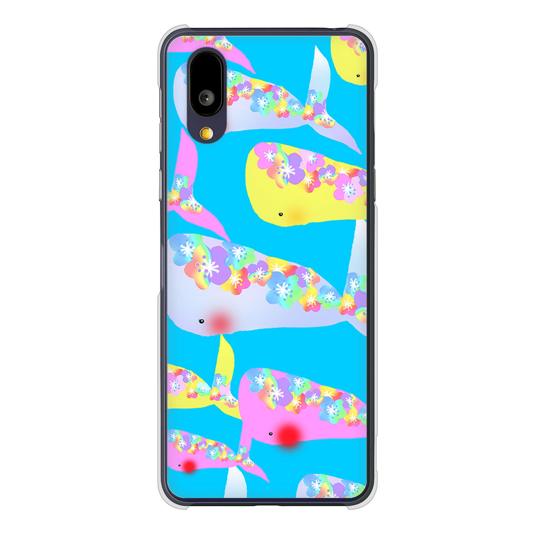 BASIO active2 SHG12 au 高画質仕上げ 背面印刷 ハードケース 【1045 くじらの仲間】