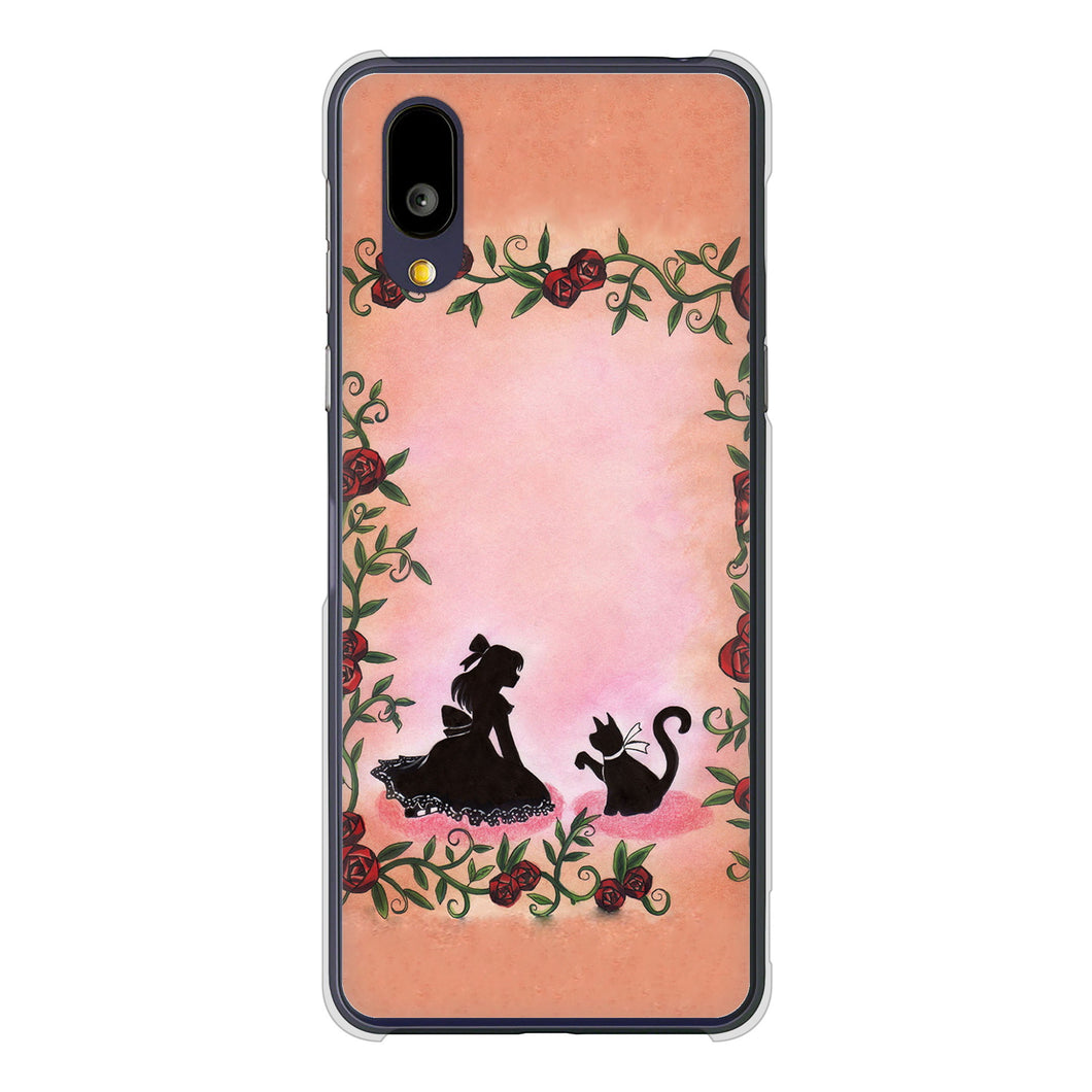 BASIO active2 SHG12 au 高画質仕上げ 背面印刷 ハードケースお姫様とネコ