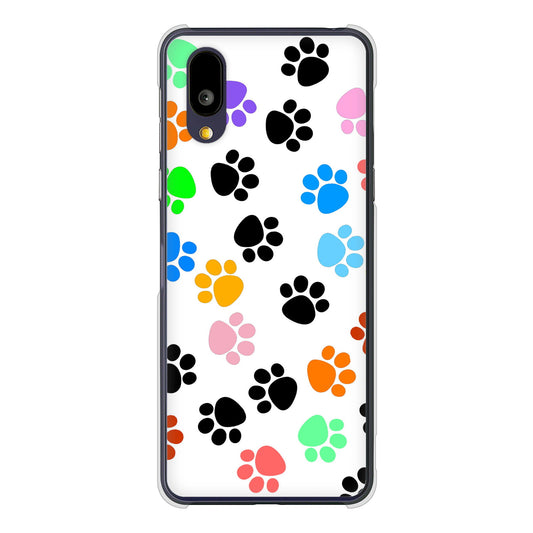 BASIO active2 SHG12 au 高画質仕上げ 背面印刷 ハードケース 【1108 あしあとカラフル】