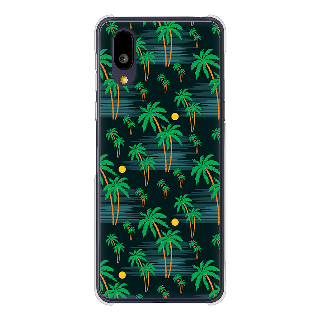 BASIO active2 SHG12 au 高画質仕上げ 背面印刷 ハードケース 【1315 月夜とヤシ】