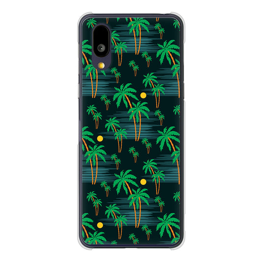 BASIO active2 SHG12 au 高画質仕上げ 背面印刷 ハードケース 【1315 月夜とヤシ】