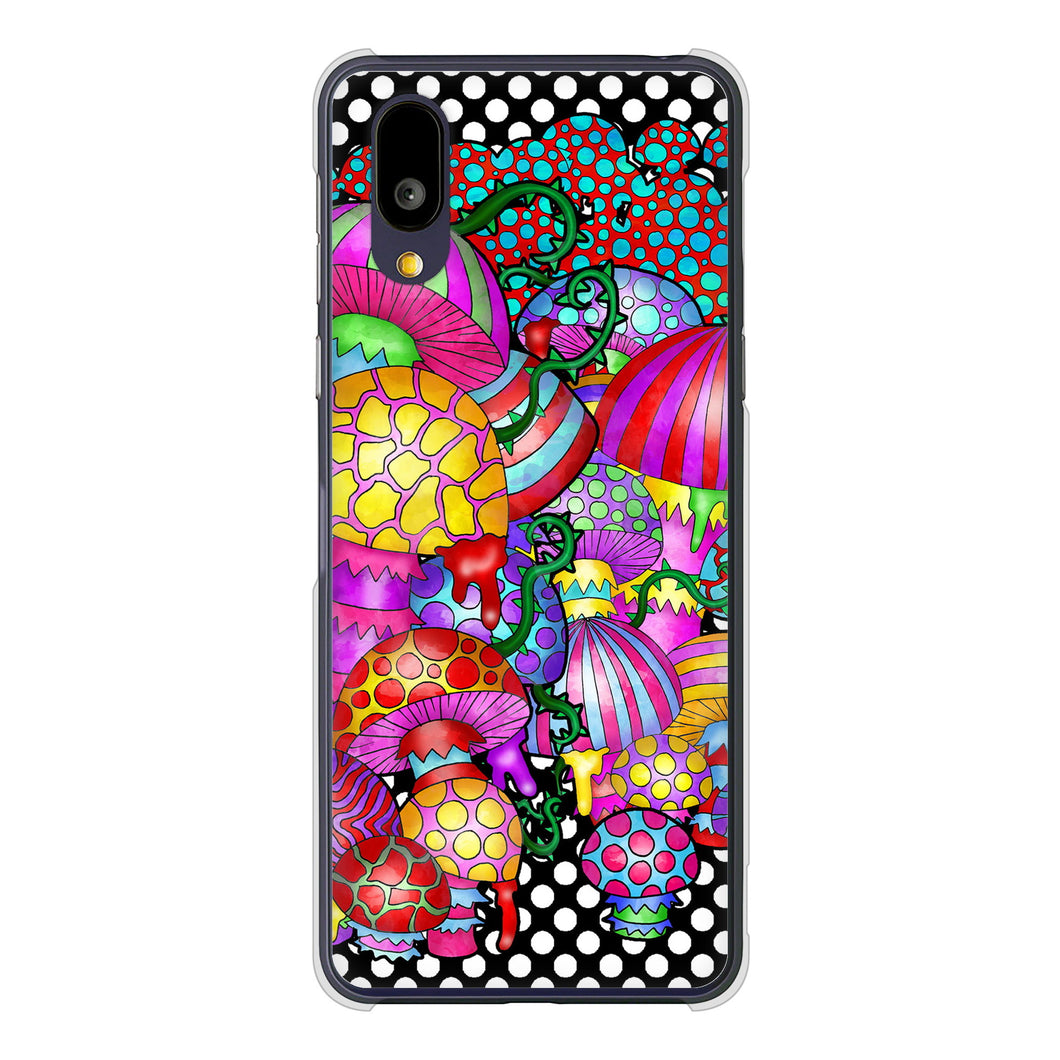 BASIO active2 SHG12 au 高画質仕上げ 背面印刷 ハードケースむかいあぐる きのこ