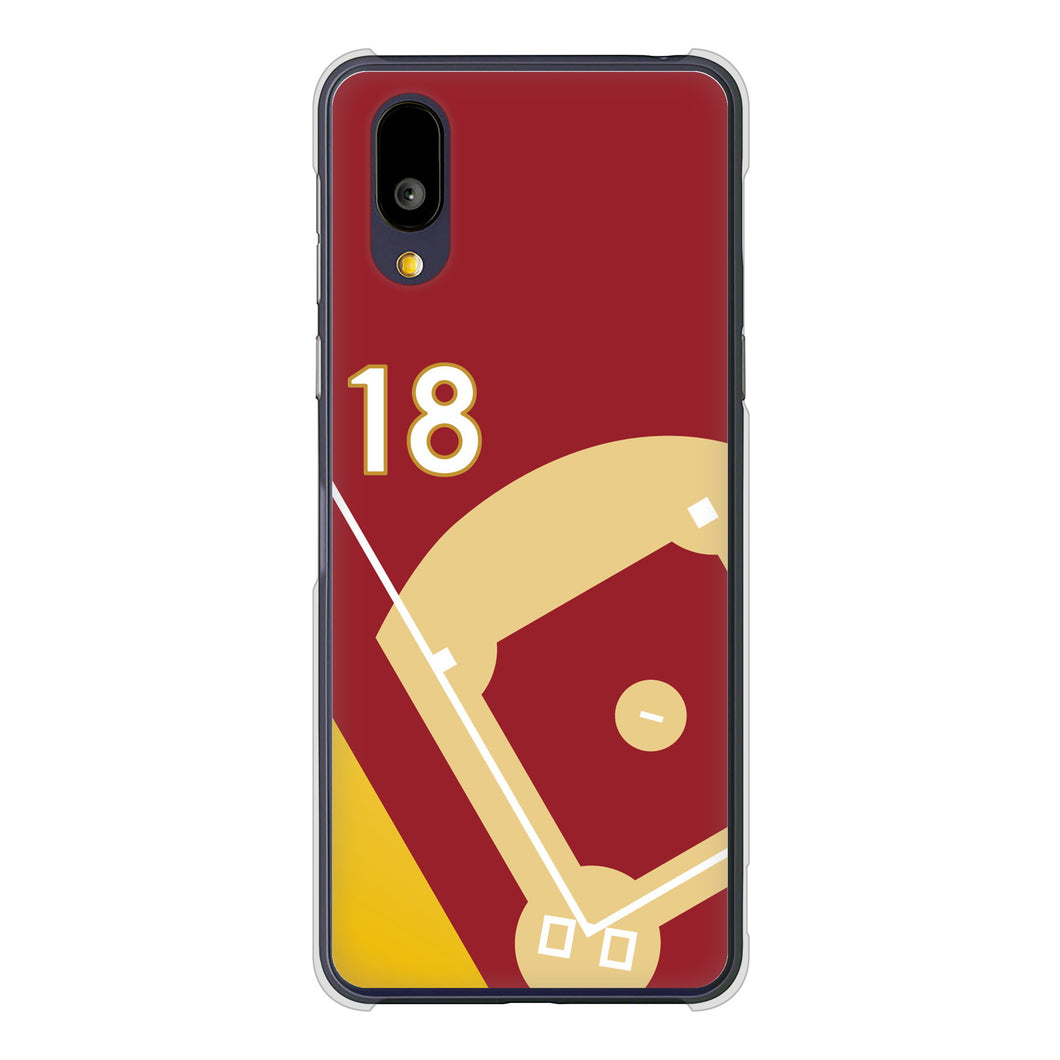 BASIO active2 SHG12 au 高画質仕上げ 背面印刷 ハードケースbaseball