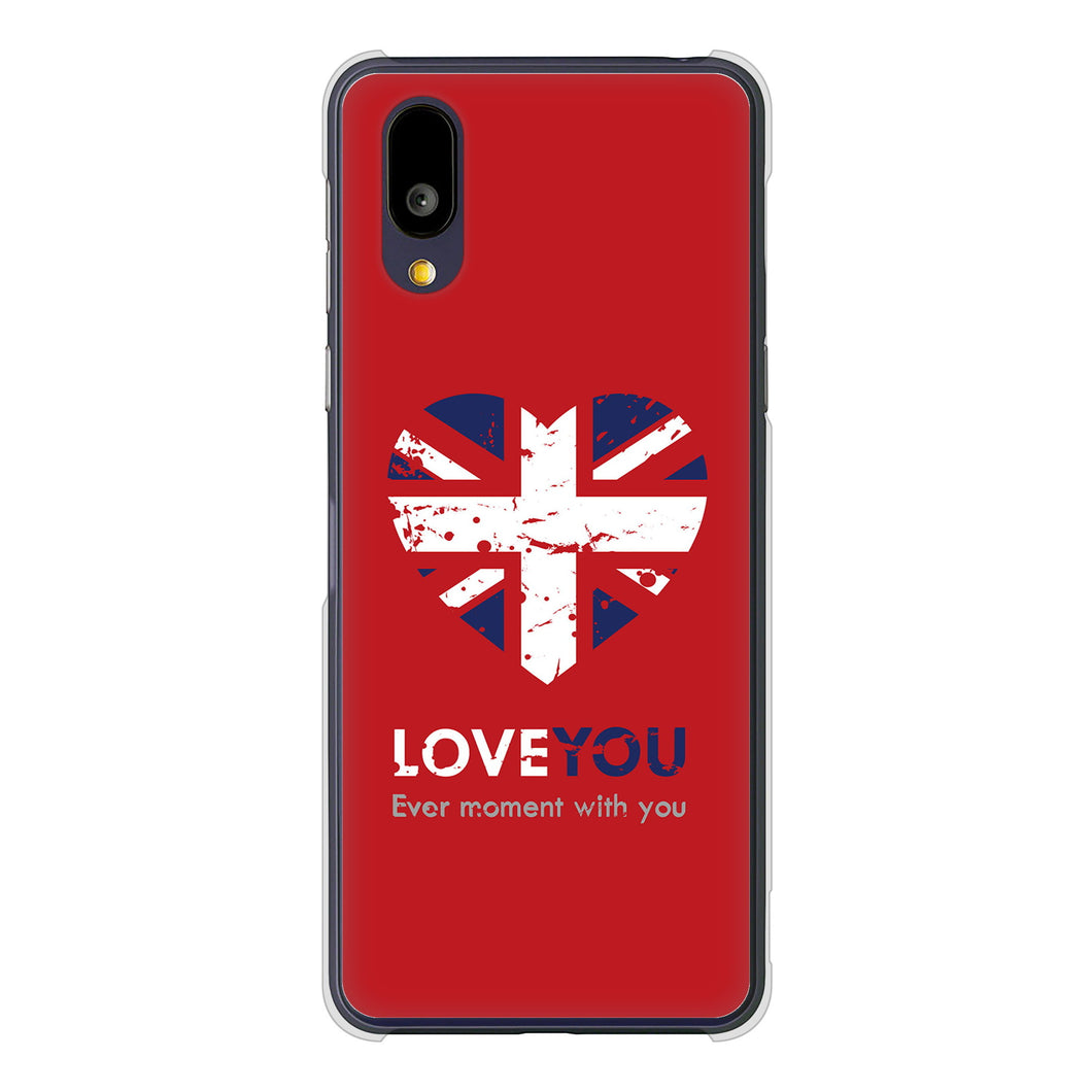 BASIO active2 SHG12 au 高画質仕上げ 背面印刷 ハードケースユニオンジャックハート