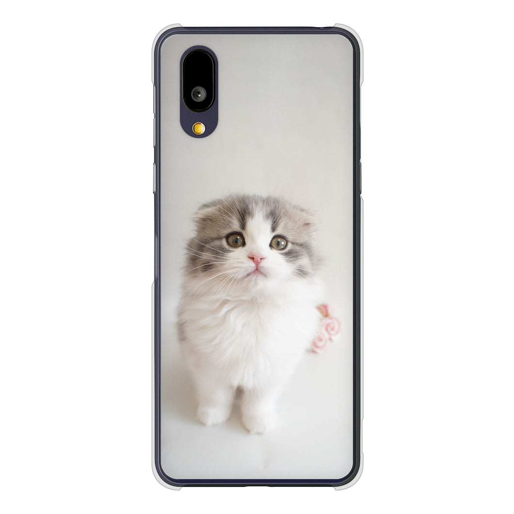 BASIO active2 SHG12 au 高画質仕上げ 背面印刷 ハードケース 【VA803 まっていますネコ】