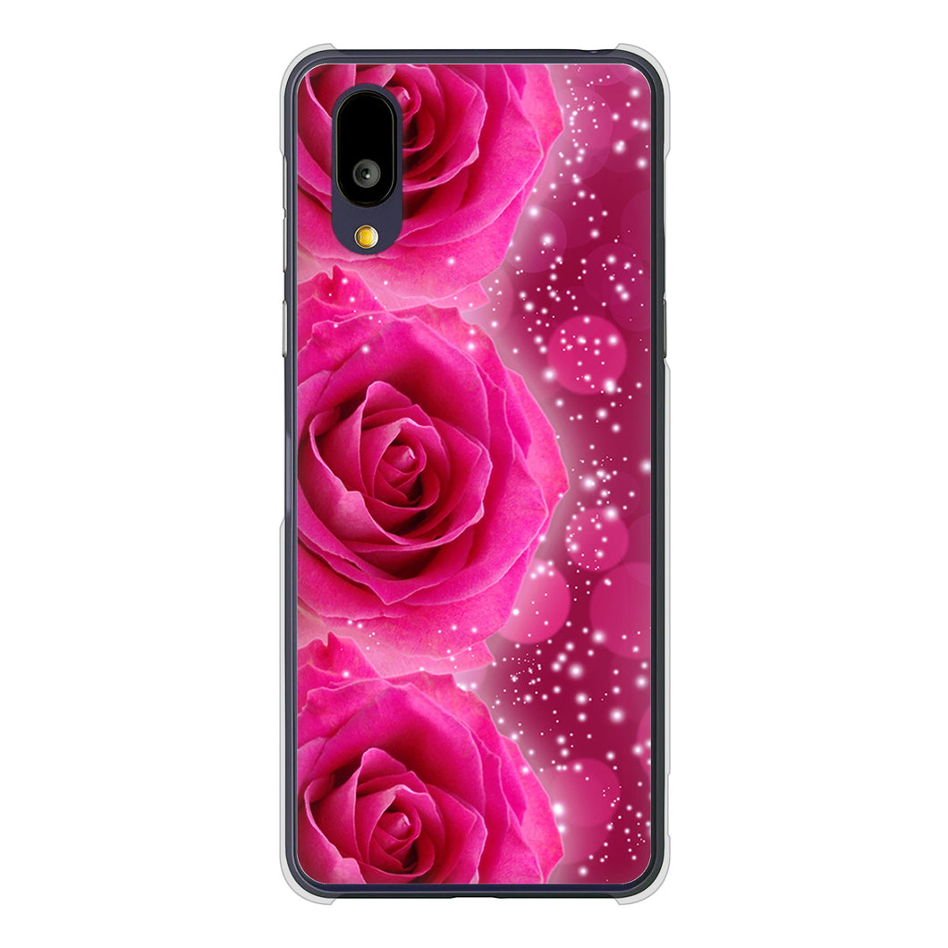 BASIO active2 SHG12 au 高画質仕上げ 背面印刷 ハードケース 【VA815 3連のバラ】