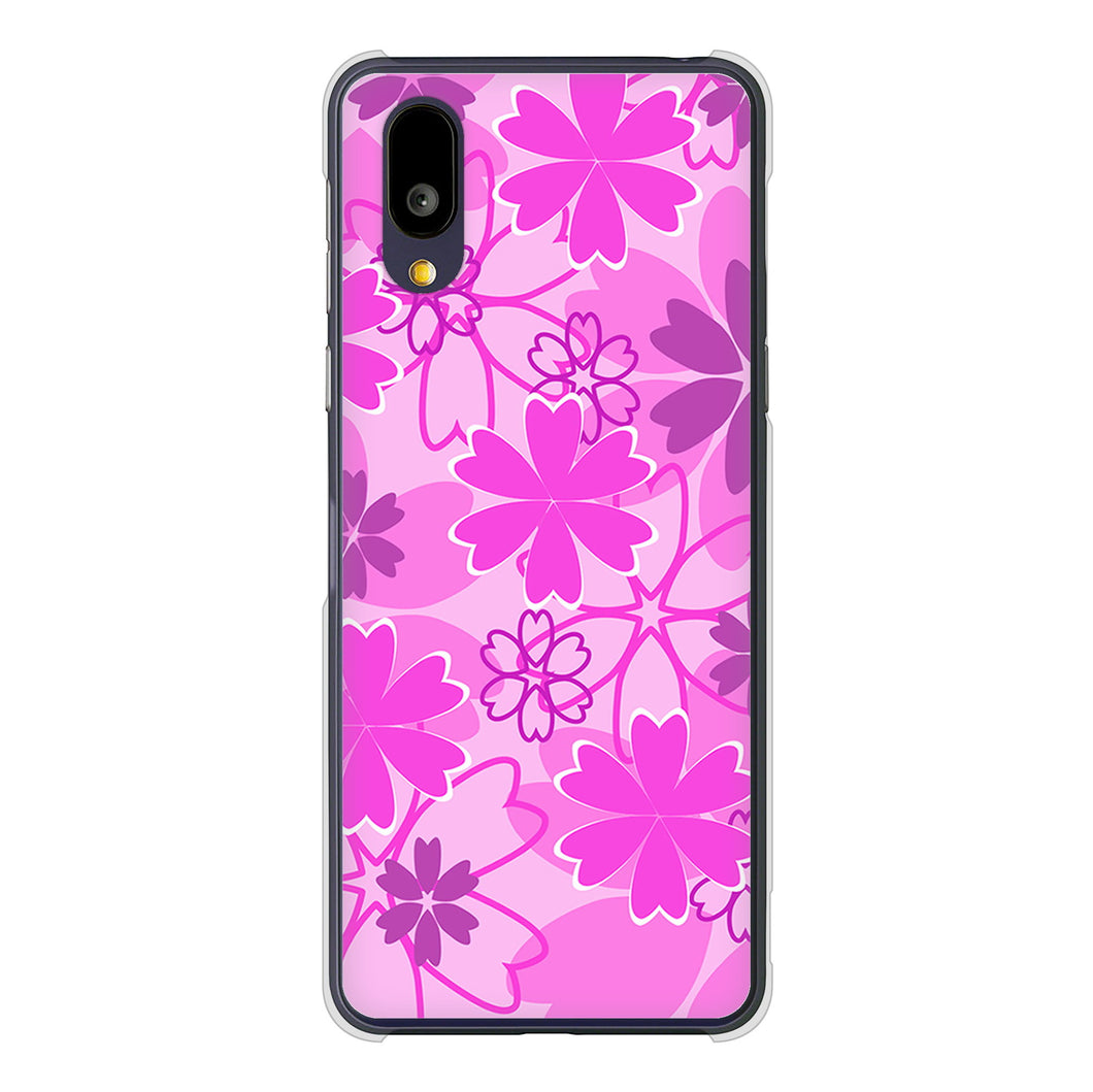 BASIO active2 SHG12 au 高画質仕上げ 背面印刷 ハードケース重なり合う花