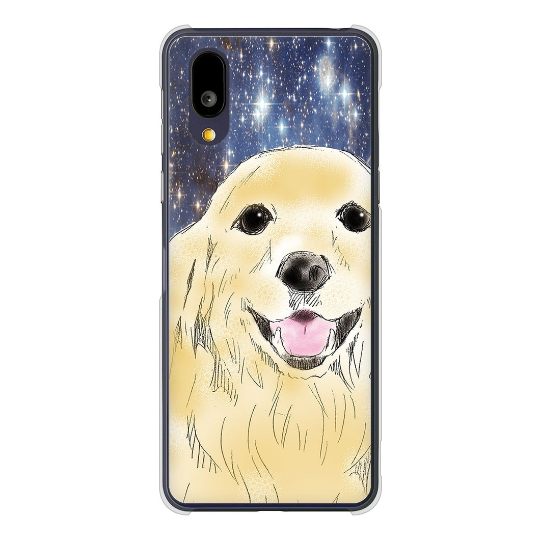 BASIO active2 SHG12 au 高画質仕上げ 背面印刷 ハードケースゴールデンレトリバー