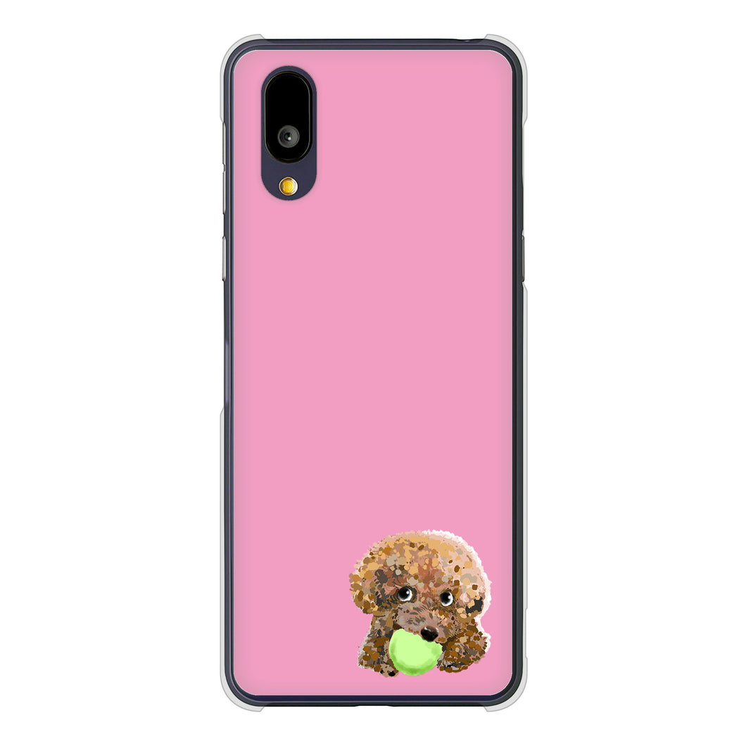 BASIO active2 SHG12 au 高画質仕上げ 背面印刷 ハードケーストイプードル&ボール