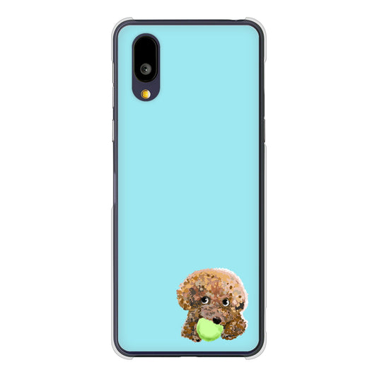 BASIO active2 SHG12 au 高画質仕上げ 背面印刷 ハードケーストイプードル&ボール