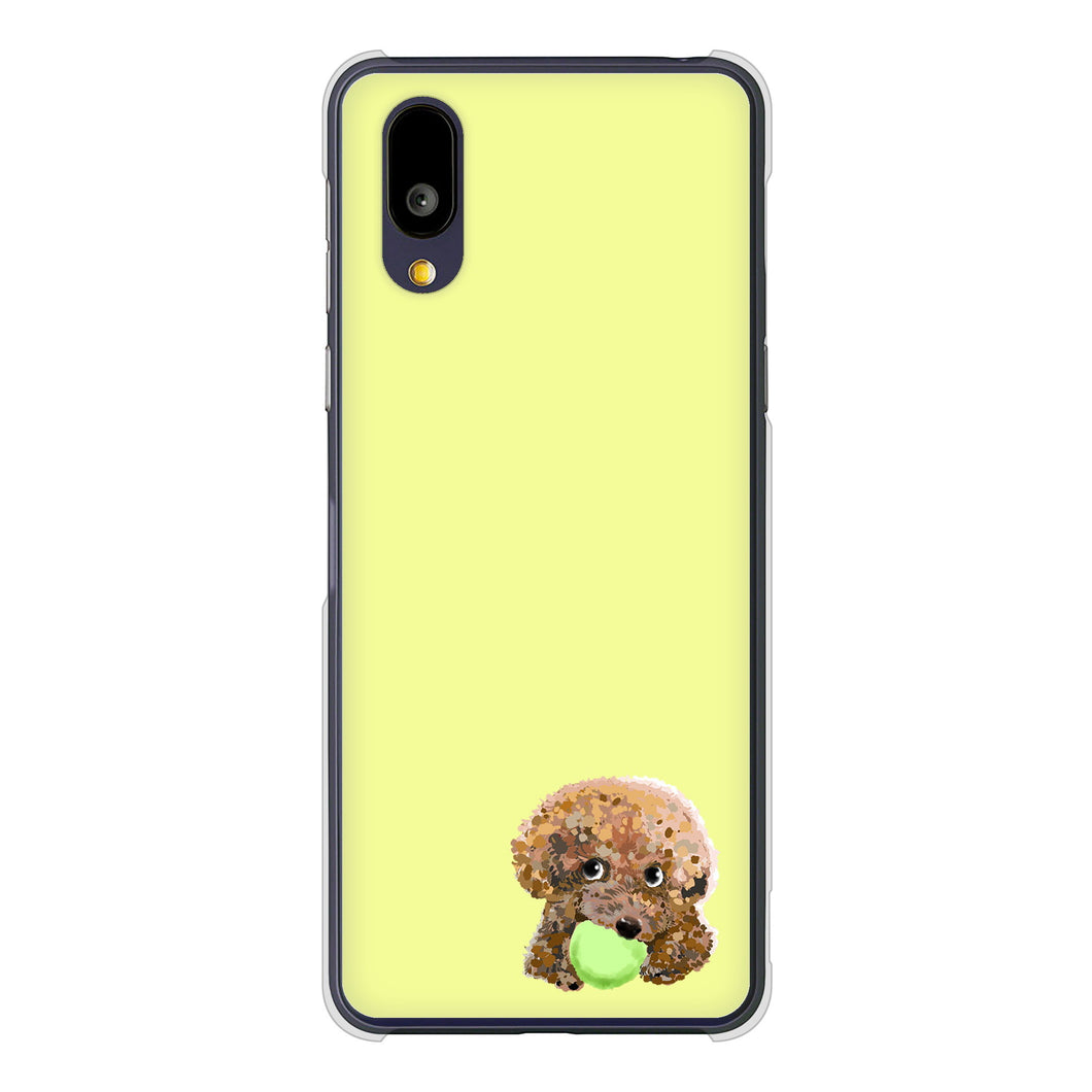 BASIO active2 SHG12 au 高画質仕上げ 背面印刷 ハードケーストイプードル&ボール