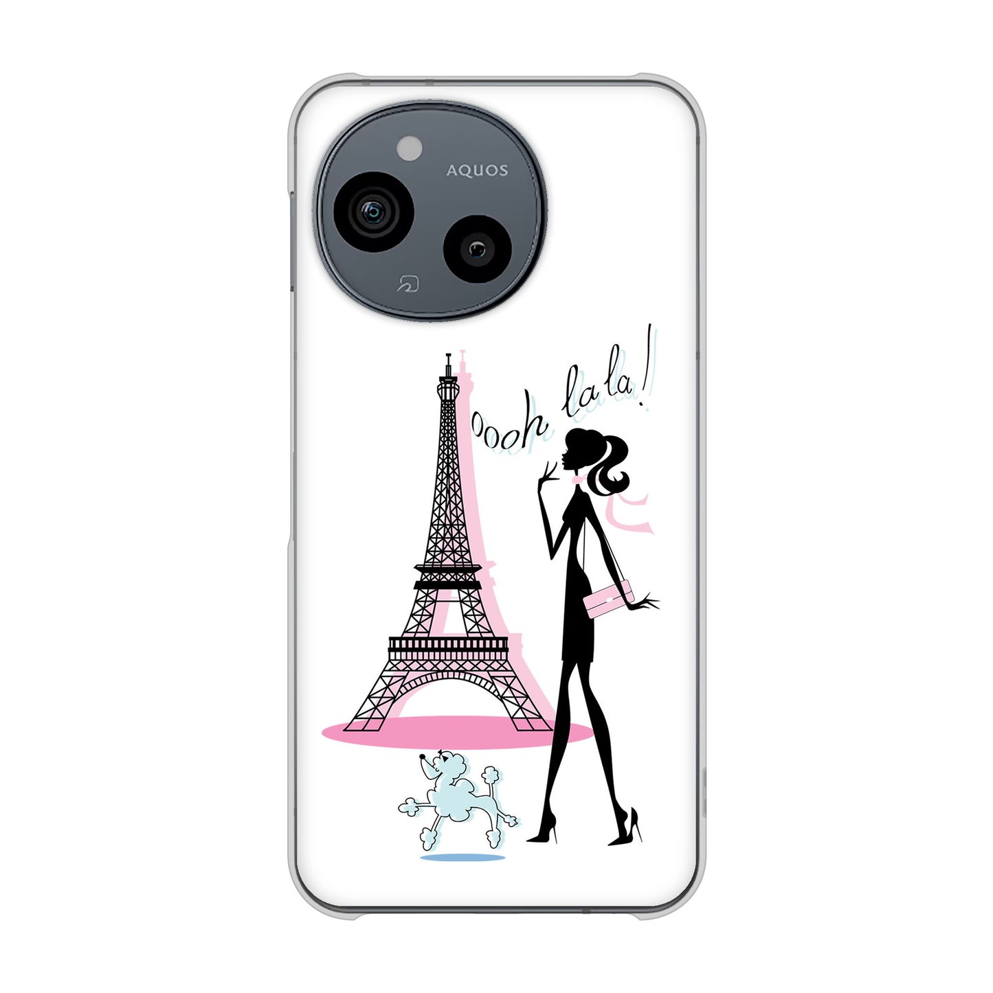 AQUOS sense9 SHG14 au 高画質仕上げ 背面印刷 ハードケースLOVE フランス