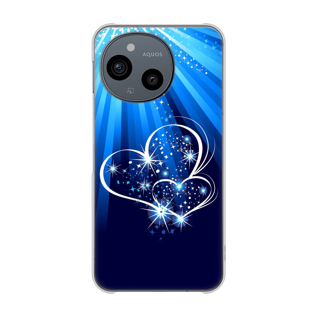 AQUOS sense9 SHG14 au 高画質仕上げ 背面印刷 ハードケースきらめきハート