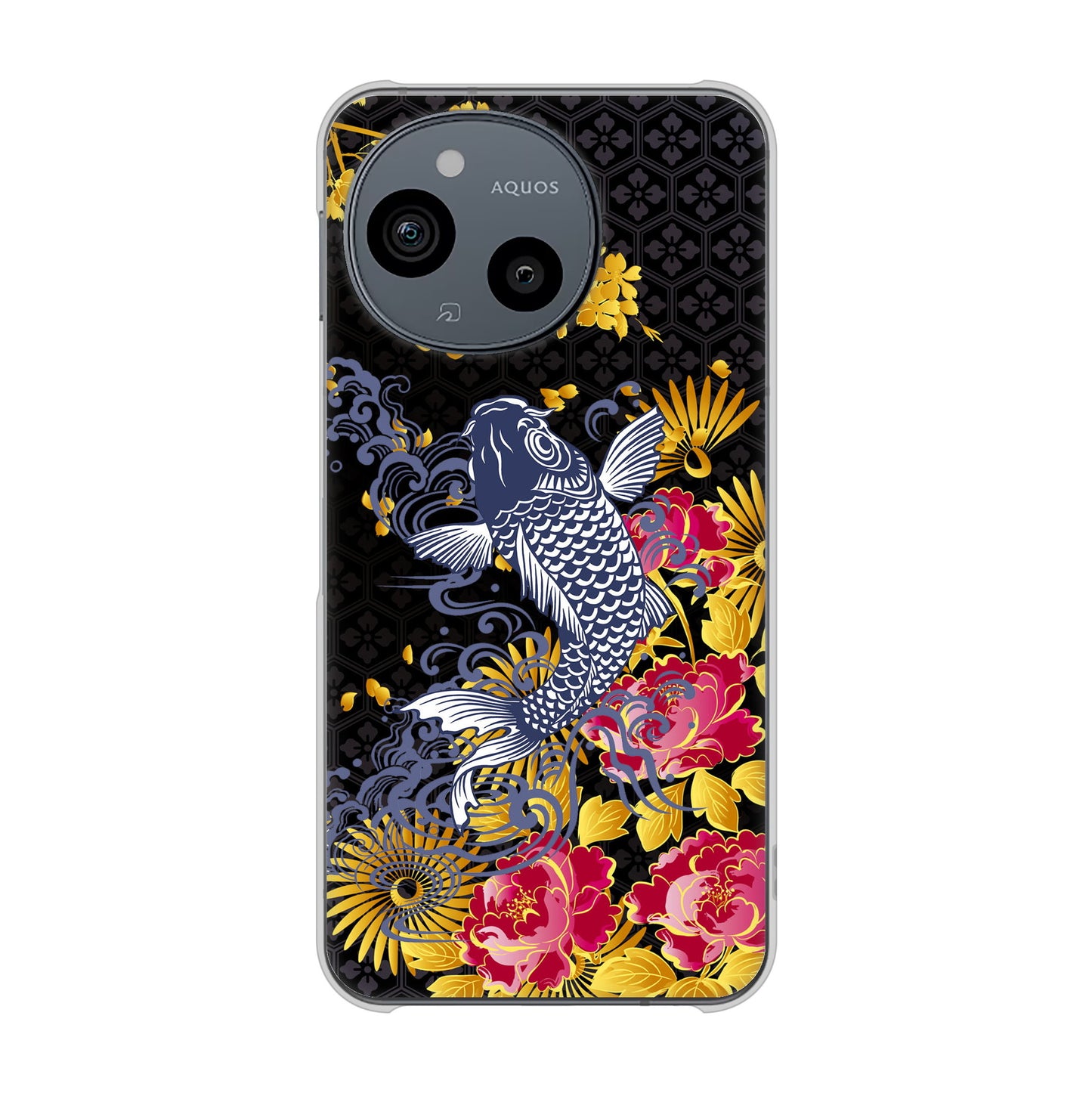AQUOS sense9 SHG14 au 高画質仕上げ 背面印刷 ハードケース鯉