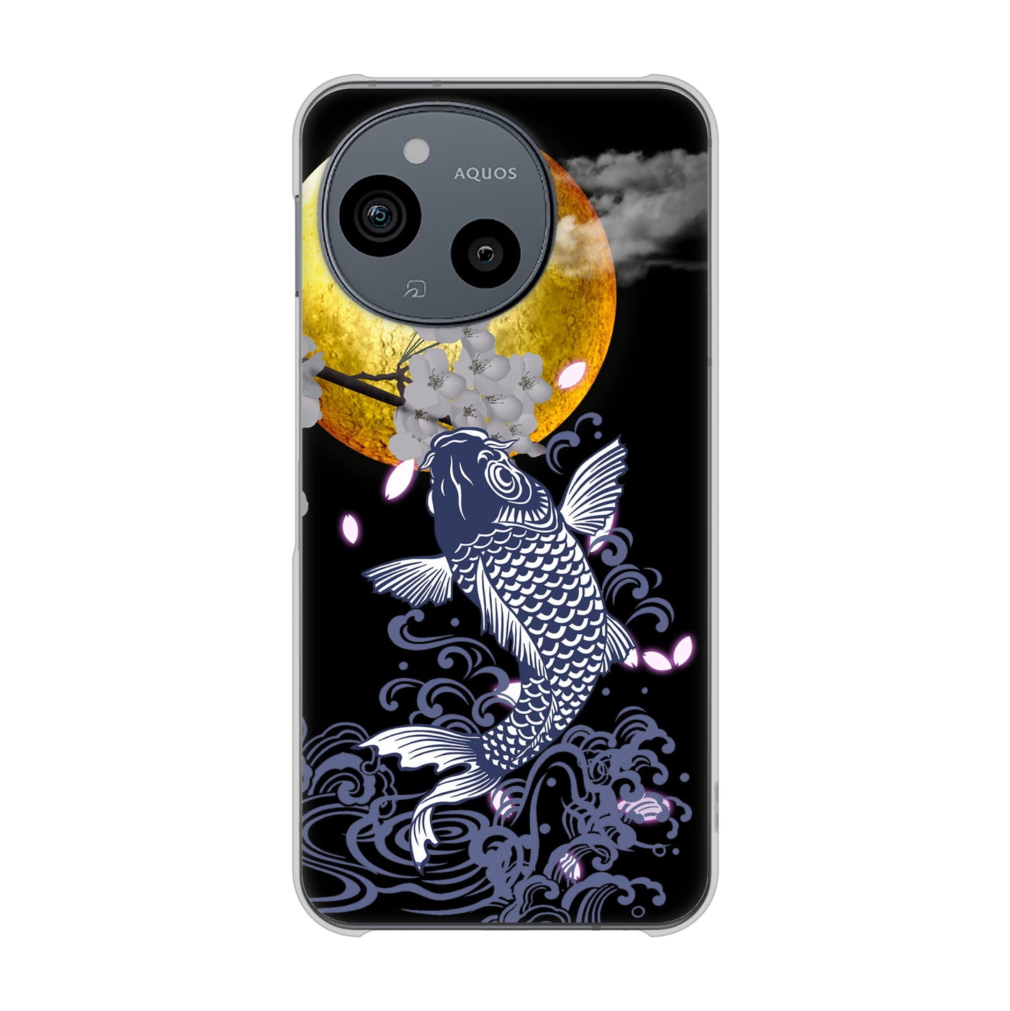 AQUOS sense9 SHG14 au 高画質仕上げ 背面印刷 ハードケース鯉