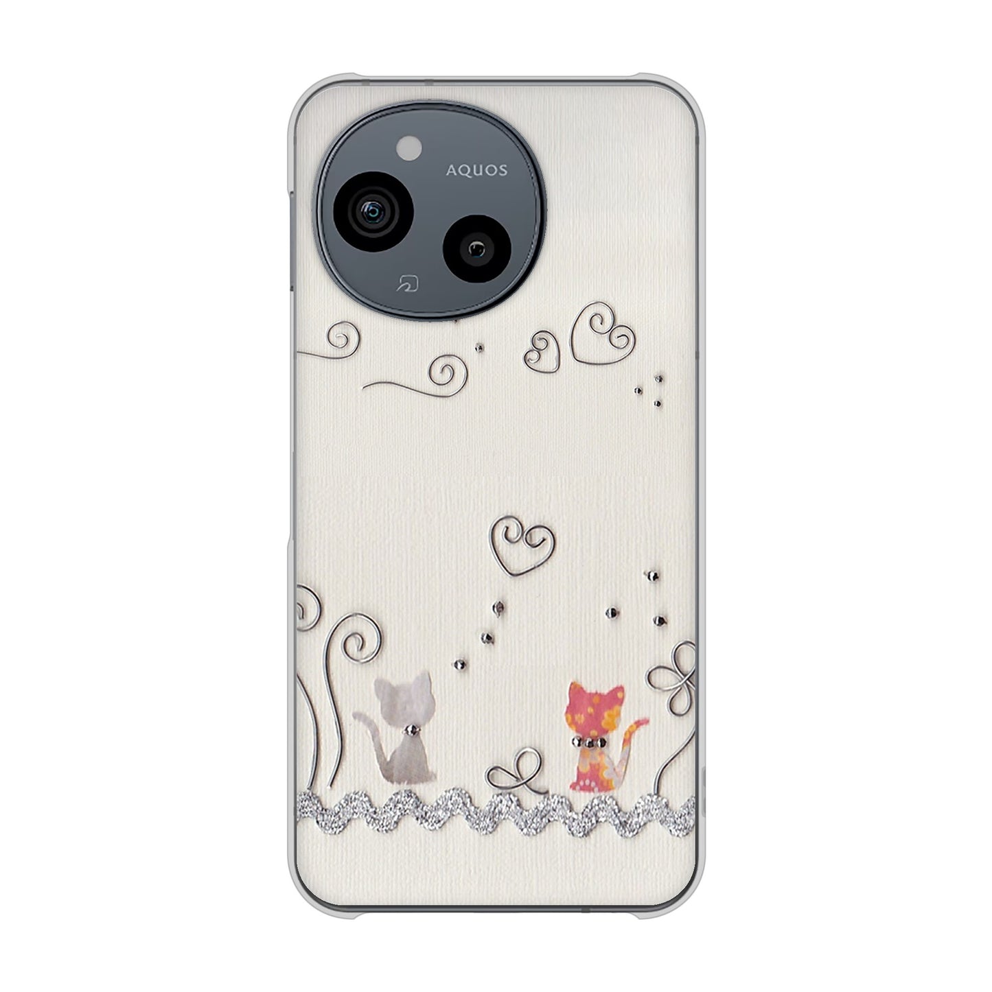 AQUOS sense9 SHG14 au 高画質仕上げ 背面印刷 ハードケースクラフト写真ネコ