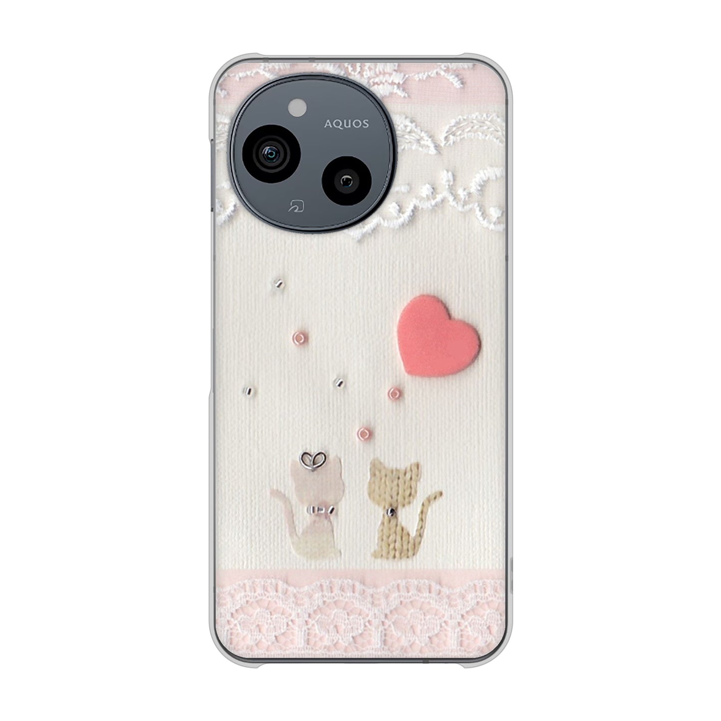 AQUOS sense9 SHG14 au 高画質仕上げ 背面印刷 ハードケースクラフト写真ネコ