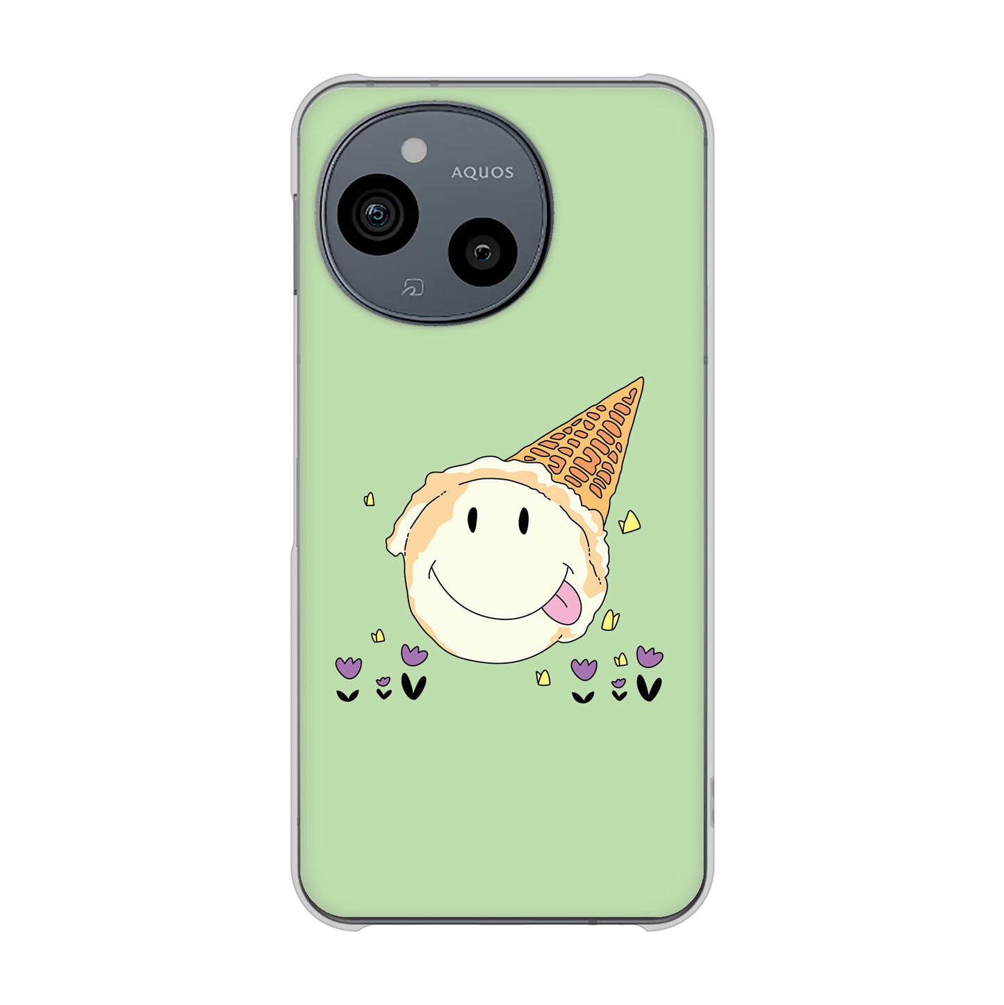 AQUOS sense9 SHG14 au 高画質仕上げ 背面印刷 ハードケーススイーツイラスト