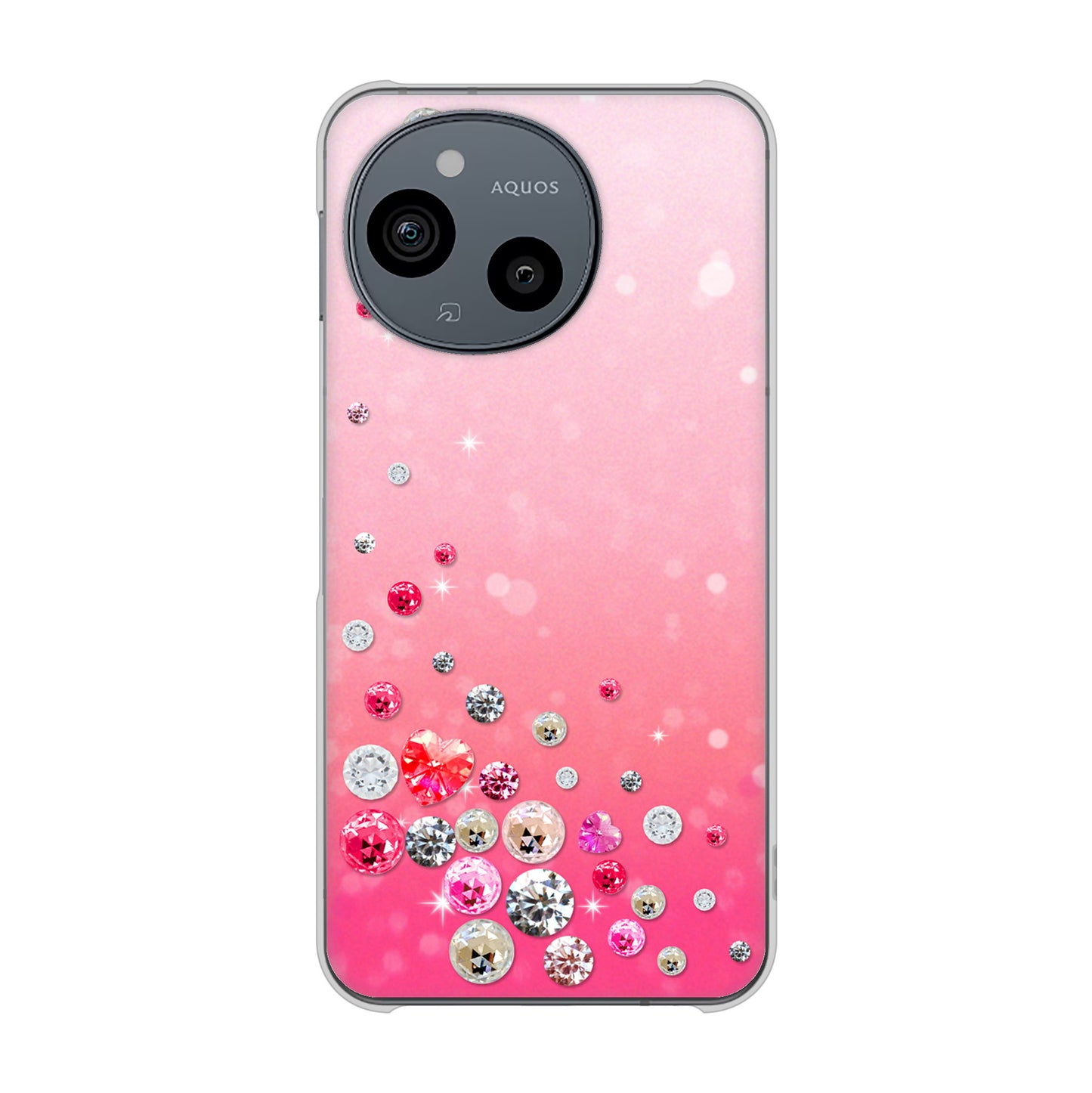AQUOS sense9 SHG14 au 高画質仕上げ 背面印刷 ハードケーススワロデコ風プリント