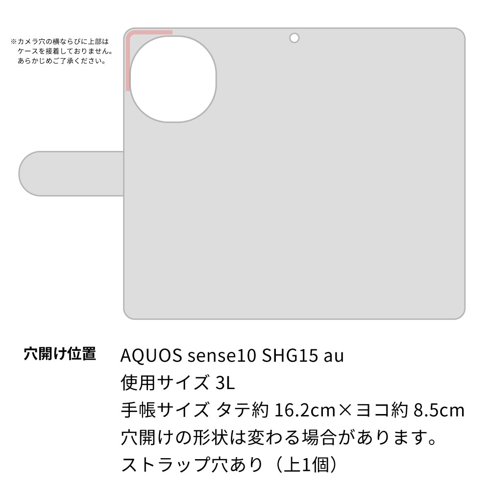 AQUOS sense10 SHG15 au 高画質仕上げ プリント手帳型ケース ( 通常型 ) 【595 にゃんとサイクル】