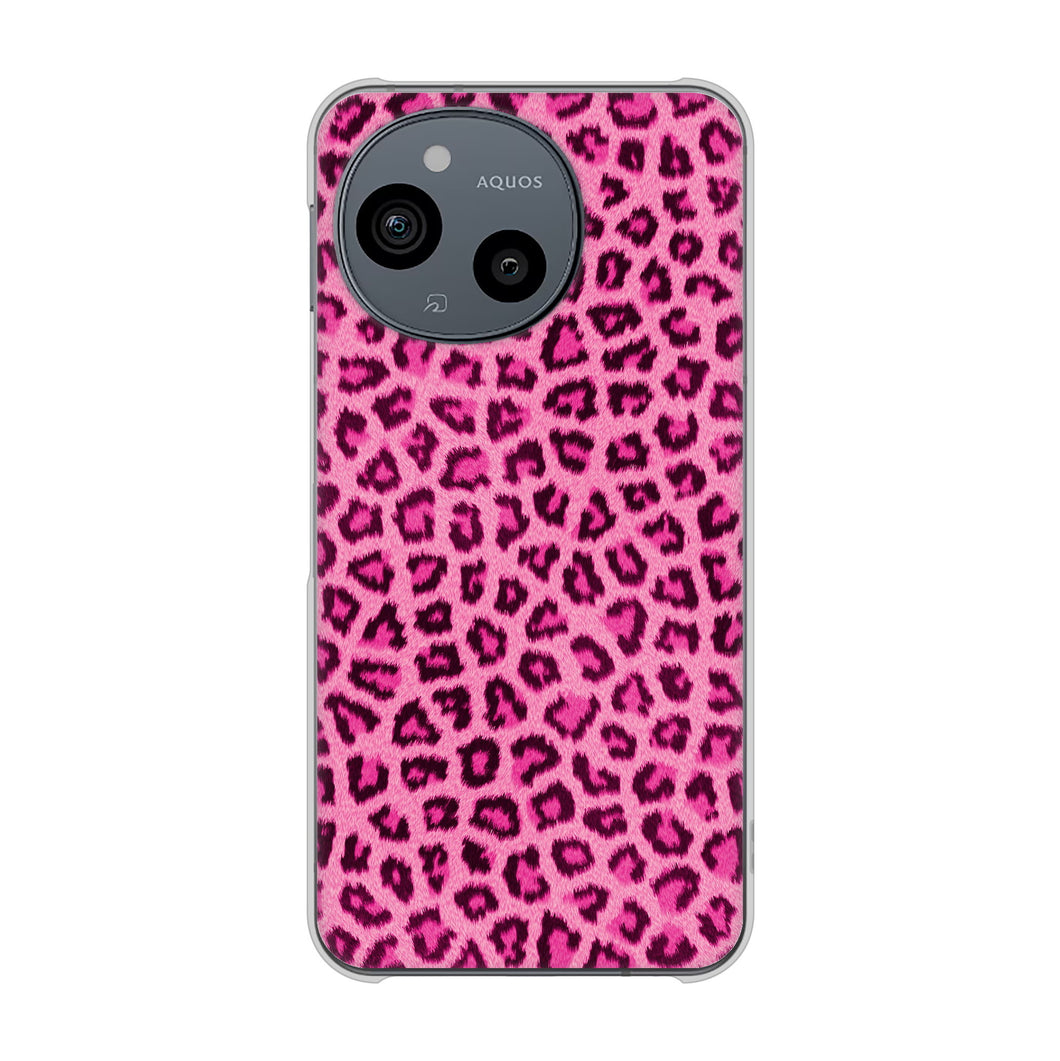 AQUOS sense10 SHG15 au 高画質仕上げ 背面印刷 ハードケースヒョウ柄ベーシックS