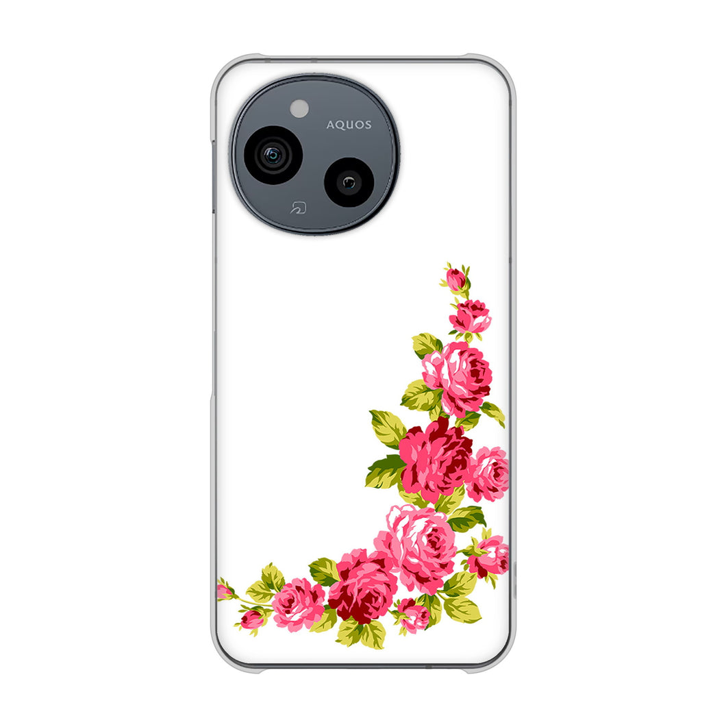 AQUOS sense10 SHG15 au 高画質仕上げ 背面印刷 ハードケースロマンチックなバラ