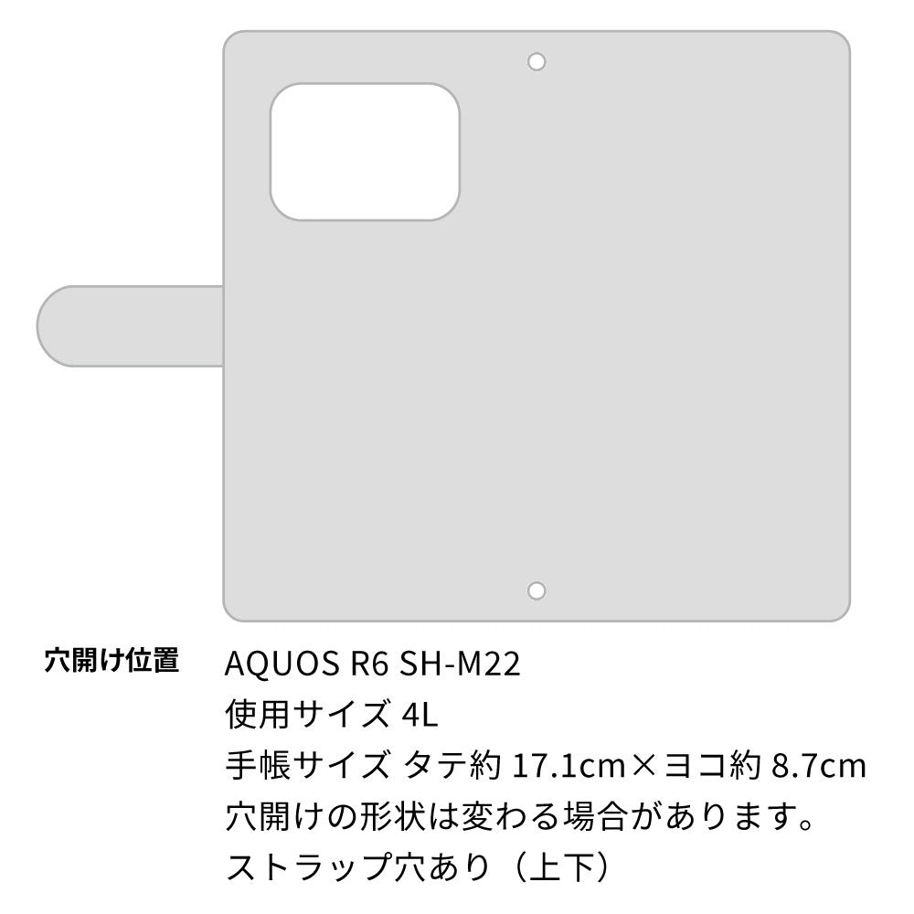 AQUOS R6 SH-M22 姫路レザー シュリンクレザー コインケース付き スマホケース 手帳型 本革 サイドマグネット スマホショルダー