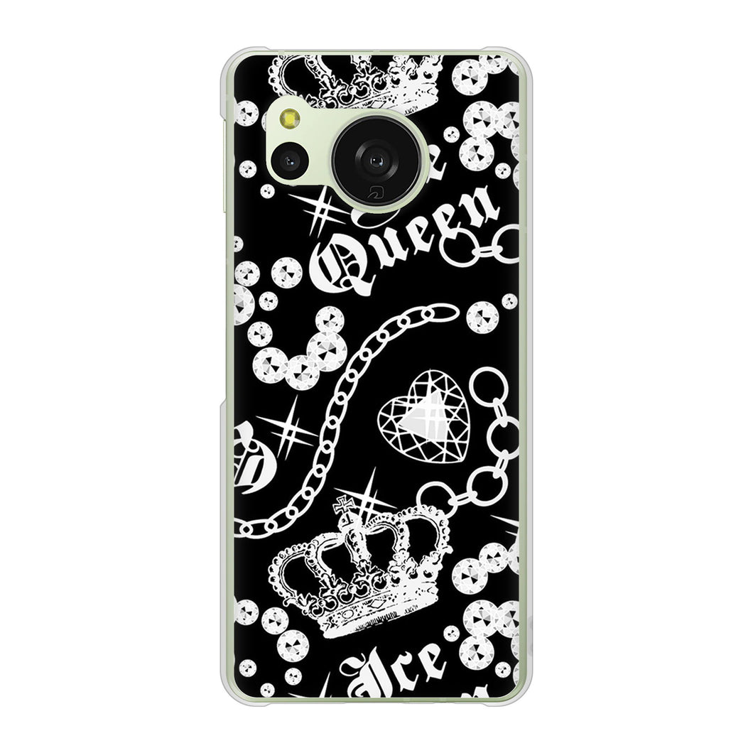 AQUOS sense8 SH-M26 高画質仕上げ 背面印刷 ハードケース 【187 ゴージャス クラウン】