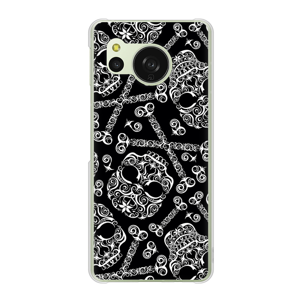 AQUOS sense8 SH-M26 高画質仕上げ 背面印刷 ハードケース 【363 ドクロの刺青】