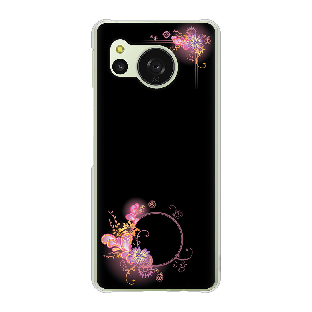 AQUOS sense8 SH-M26 高画質仕上げ 背面印刷 ハードケース 【437 華のフレーム】