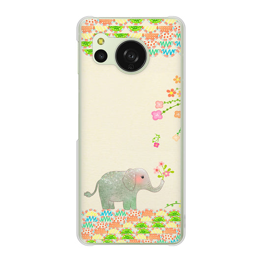 AQUOS sense8 SH-M26 高画質仕上げ 背面印刷 ハードケース 【1039 お散歩ゾウさん】