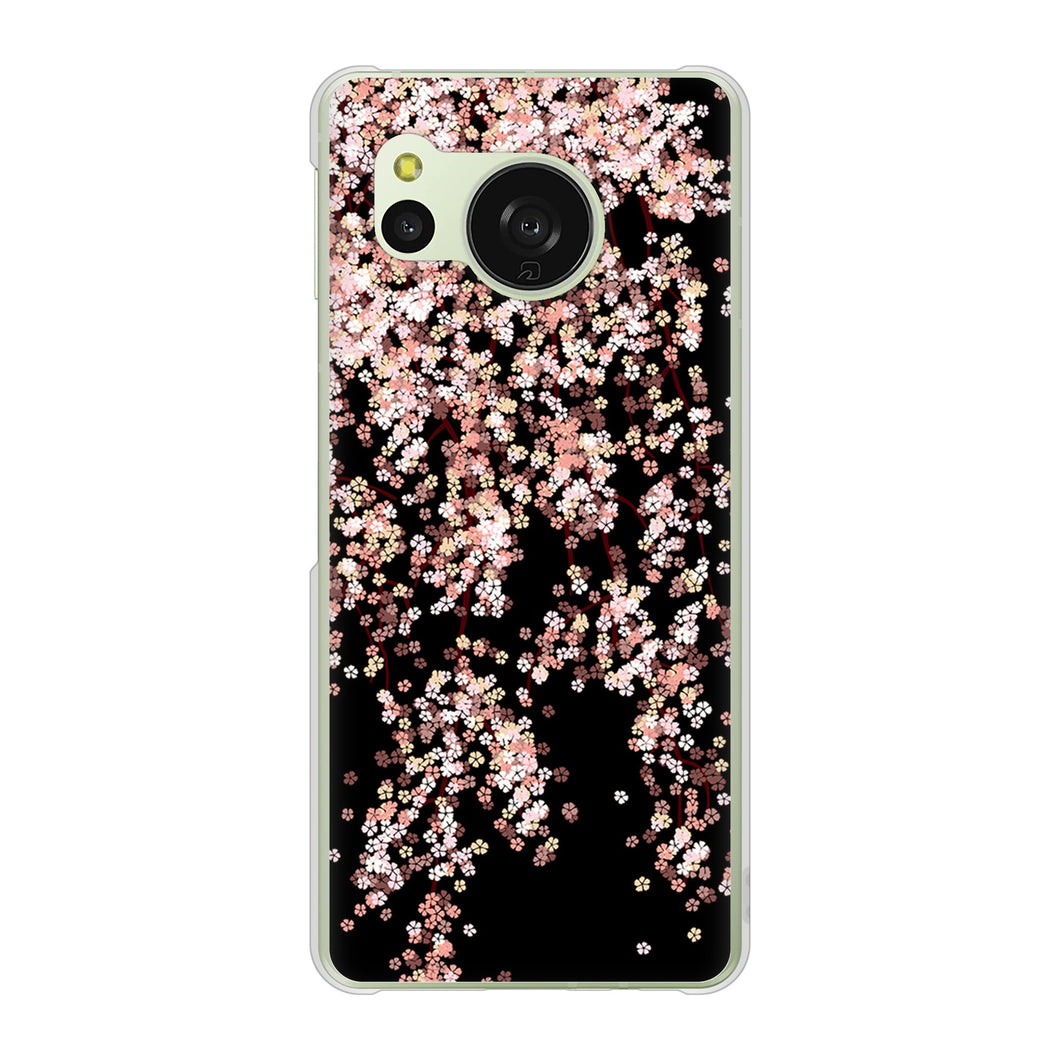 AQUOS sense8 SH-M26 高画質仕上げ 背面印刷 ハードケース 【1244 しだれ桜】