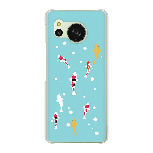 AQUOS sense8 SH-M26 高画質仕上げ 背面印刷 ハードケース 【KG800 コイの遊泳】