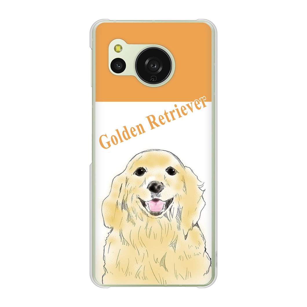 AQUOS sense8 SH-M26 高画質仕上げ 背面印刷 ハードケースゴールデンレトリバー