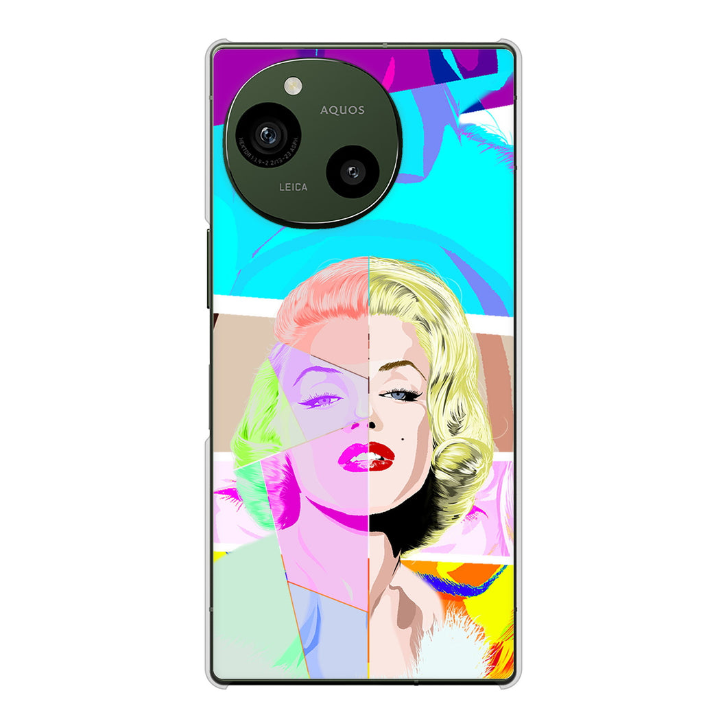 AQUOS R10 SH-M31 高画質仕上げ 背面印刷 ハードケースマリリンモンローデザイン