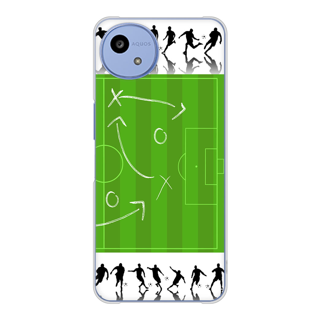 AQUOS wish5 SH-M32 高画質仕上げ 背面印刷 ハードケース 【304 サッカー戦略ボード】