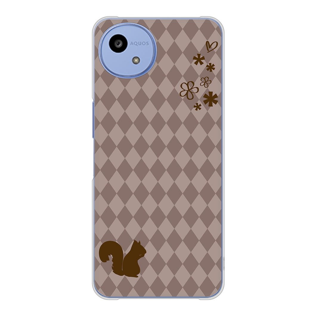 AQUOS wish5 SH-M32 高画質仕上げ 背面印刷 ハードケース 【515 リス】